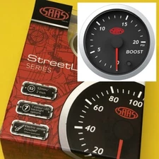SAAS Streetline SG21212 Turbo boost gauge diesel 20 PSi Mechanical Black 52mm 2"