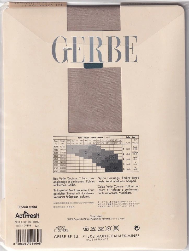 Bas couture GERBE CARNATION 11 D 3 coloris 5 tailles. Fully Fashioned Stockings. - Bild 4 von 4