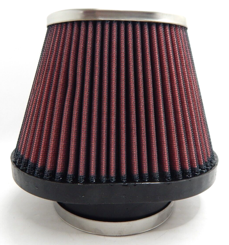 K&N Air Filter 4" Clamp On 5" Height Oval Shape Cone 7" Wide - Picture 3 of 8