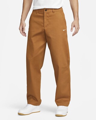 Nike Life Men's El Chino Pants FD0405-270 Ale Brown/White | eBay