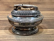 Vintage Ronson Silver Lighter: Queen Anne Table Lighter