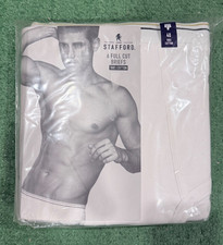 JC Penney Stafford Men's 40 Full Cut White Briefs 6 Pack VTG Underwear NOS NEW