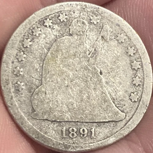 1891-P Seated Liberty Quarter AG Details