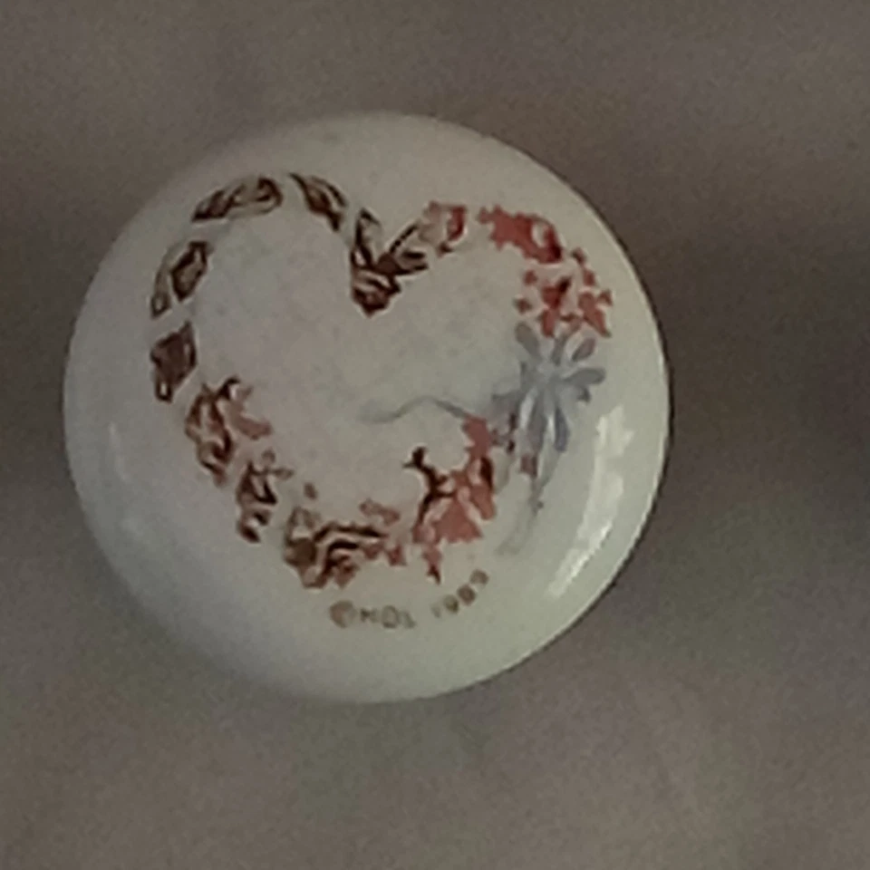 Cintas Corazón Flores Azul Rosa Cajón Gabinete Tirador Perilla 11 piezas Vintage HOL 1989 Foto 3 de 3