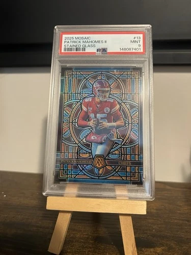 2025 Panini Mosaic - Stained Glass Patrick Mahomes II SG #13 - Case Hit PSA 9