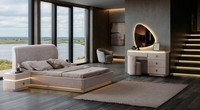 SchlafzimmermöBel Set Mit Bett Nachttisch Und Designer Schminktisch