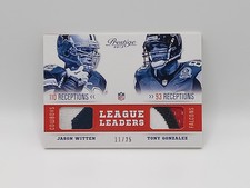 2013 Prestige League Leaders Game Worn Jerseys /25 Jason Witten/Tony Gonzalez 
