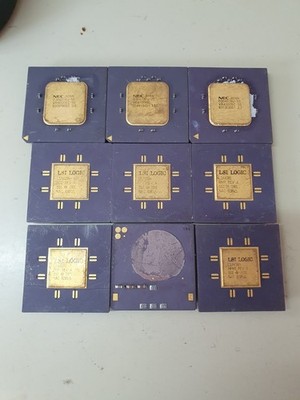 9 x Vintage Goldcap CPU - Silicon Graphics SGI - NEC & LSI - Scrap/Goldgewinnung