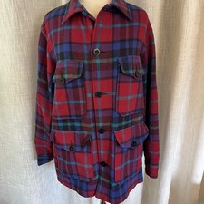 Vtg 80s Pendelton Women s Tartan Plaid Button Wool Jacket Academia Cabin Preppy