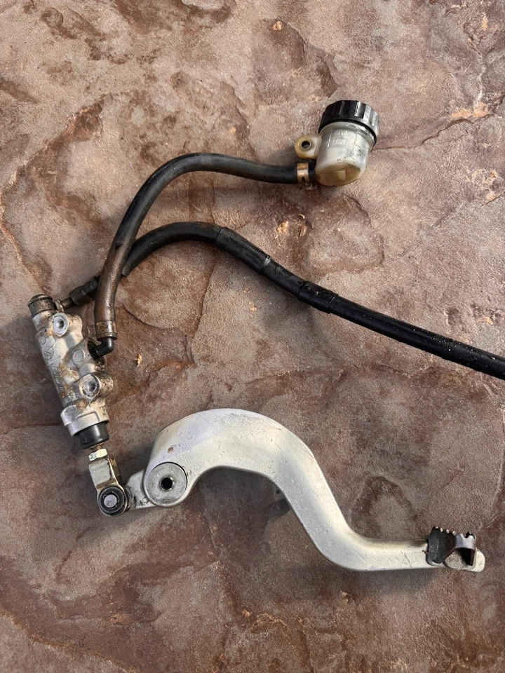 2002 02 Yamaha YZ250 YZ 250 YZ125 125 Rear Brake Caliper Master Cylinder Lever - Image 2 of 4