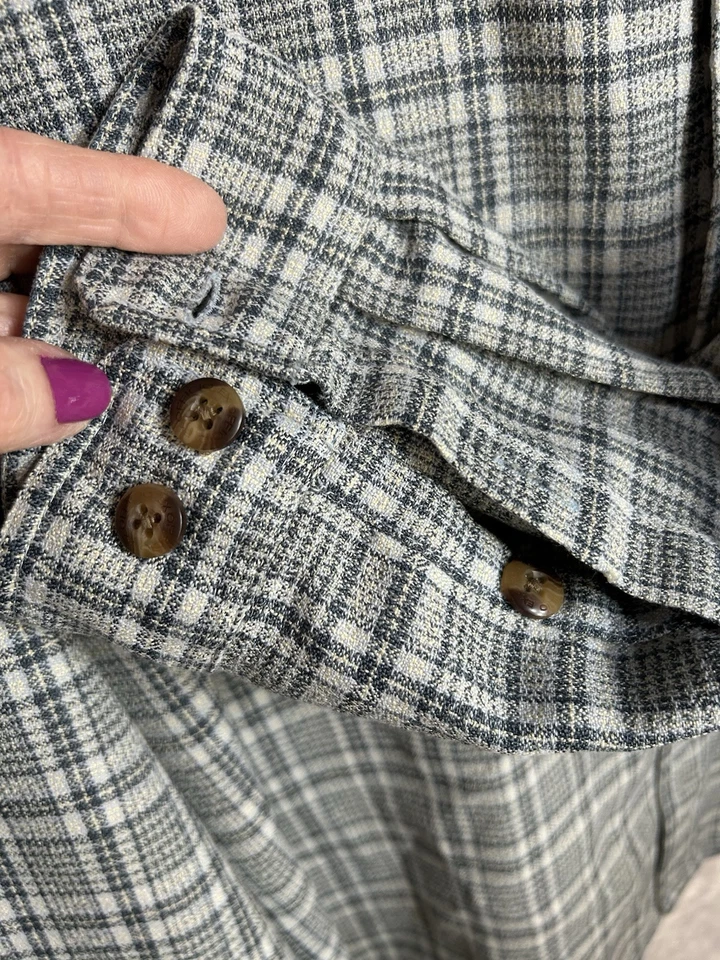 Camisa Exofficio Para Hombre Mediana Azul Ventilada Rendimiento Senderismo Aire Libre Abotonada Foto 3 de 4