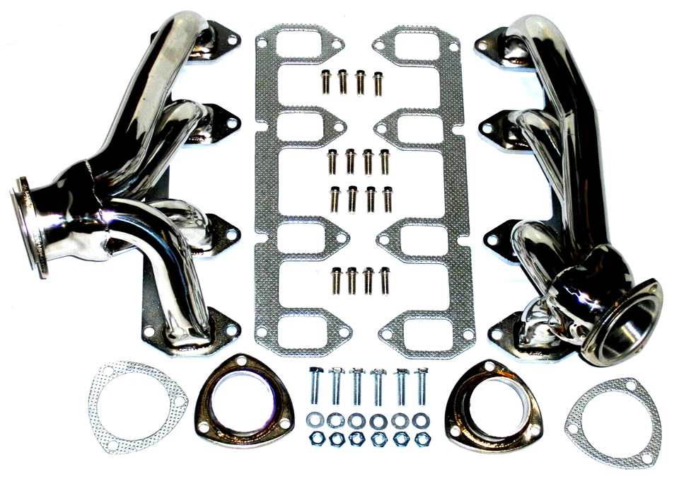 Cabezales de escape de acero inoxidable FORD FE Shorty Hugger Big Block FE 330 360 390 428 NUEVO Foto 2 de 4