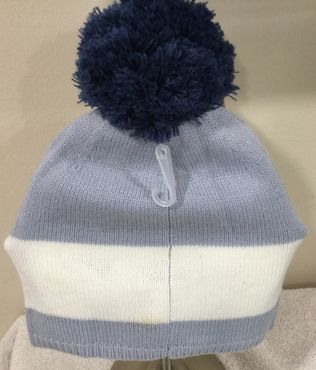 NWT Kate Spade Blue .,. Brrr PomPom hat Kate Spade NY BRRR Stormy Sky Blue Beanie With Pom Pom NEW  main image 4