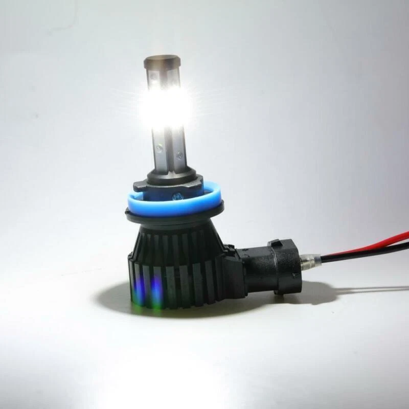 4-Side H9 H11 LED Headlight High Low Beam Bulb Super Bright 6500K White 360000LM - Image 2 of 4