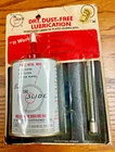 1960 Vintage BUX Dri Slide Lubricant Oil Can Oval NOS  Metal Sign Advertising