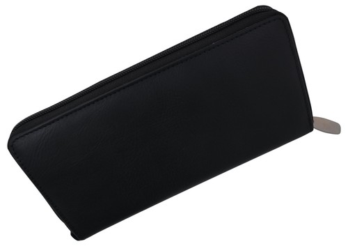 RFID Blocking Leather Women's Long Clutch Wallet Accordion Checkbook Hand Strap - Picture 9 of 21