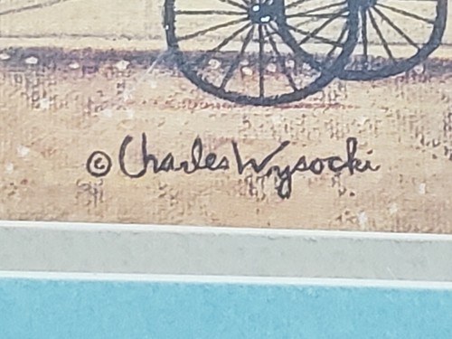 Charles Wysocki Stampa Opaca "Barton Meat Market" Arte Popolare Vintage - Foto 3 di 6