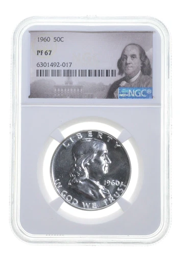 PF67 1960 Proof Franklin Half Dollar NGC Graded - White Coin Spot Free PR