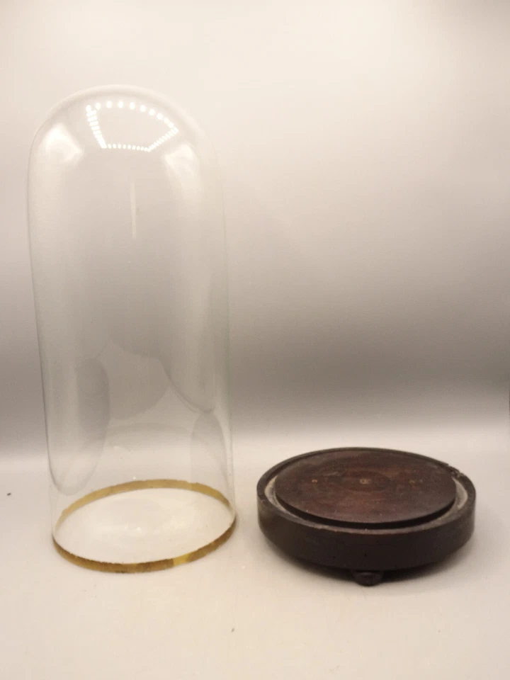 ANCIEN GLOBE en VERRE.XIX°. Pour statuette,décoration,vase.Globe de mariés... - Photo 2/3