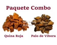 QUINA ROJA & PALO DE VIBORA 6 bags Cinchona Bark PERUVIEN BARK SNAKE BARK