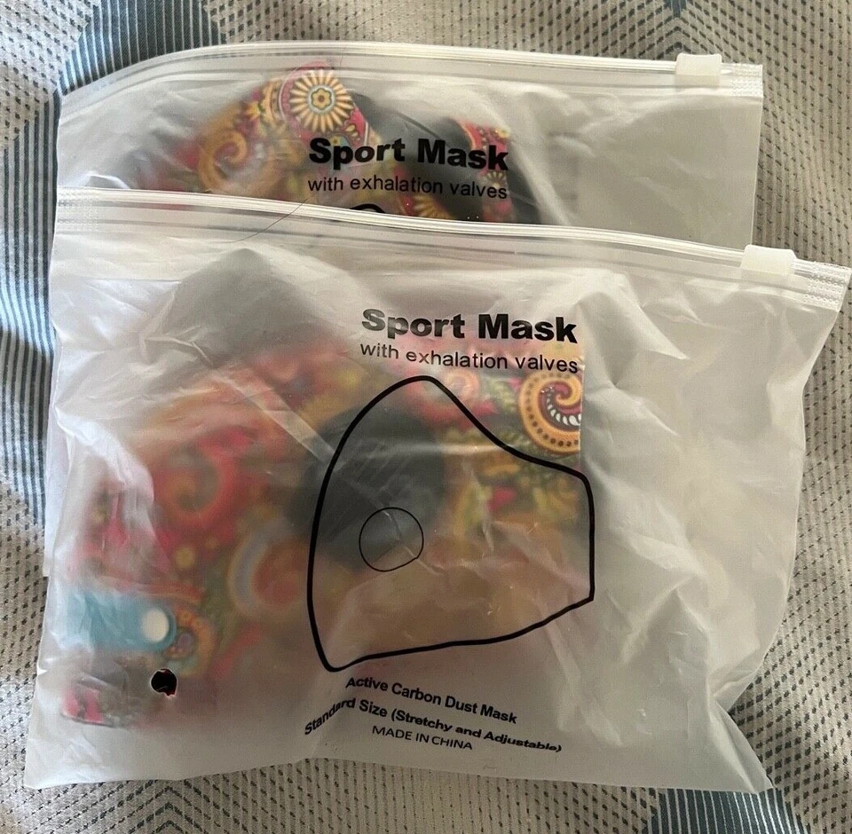 2 Gym Workout Masks Endurance Exercise Cardio Breathable Fitness Running - Image 3 of 3