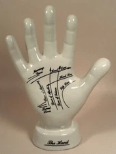 Palmistry Hand Display, Ceramic