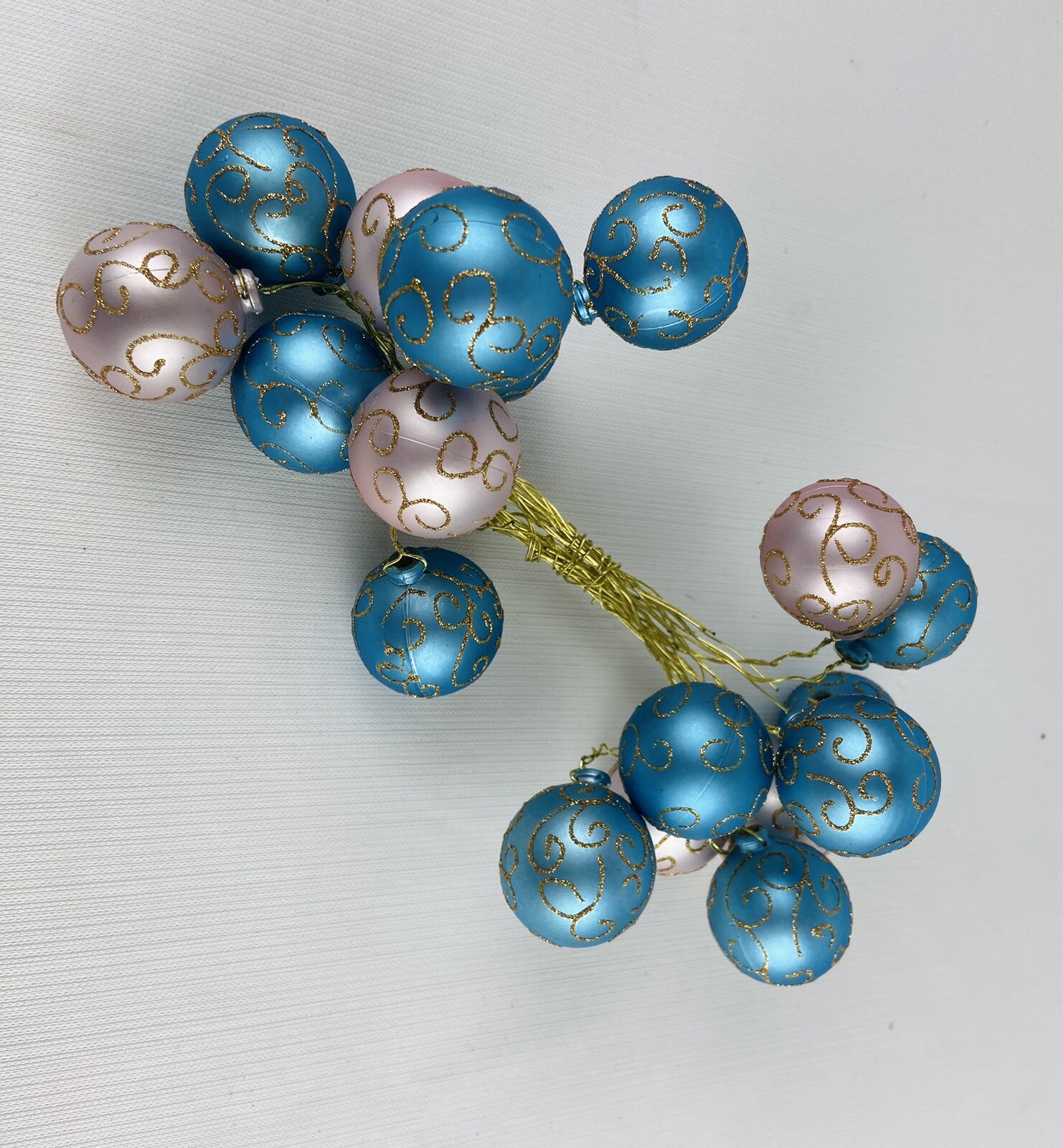 Easter Christmas Craft Picks Tie Ons Ornaments Fillers Bulbs Wired Bundle 17pc