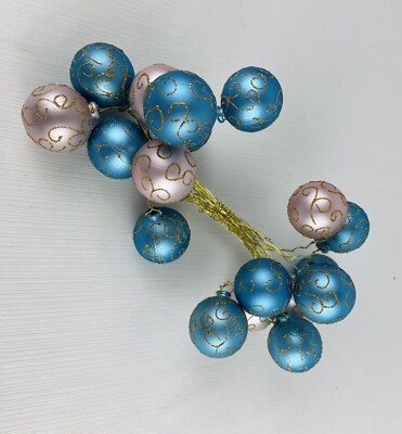 Easter Christmas Craft Picks Tie Ons Ornaments Fillers Bulbs Wired Bundle 17pc