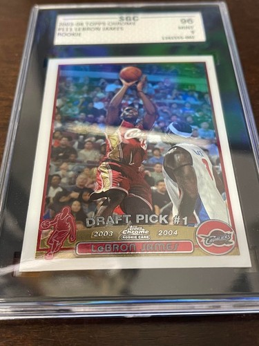 2003-04 Topps cromo #111 LeBron James RC SGC 96 Cavaliers novato - Imagen 8 de 16