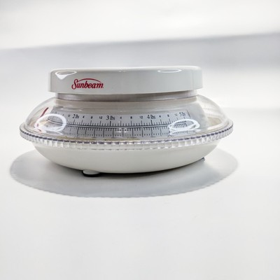 Vintage Sunbeam analog calibratable round scale 5 pound / 2.2 kgs