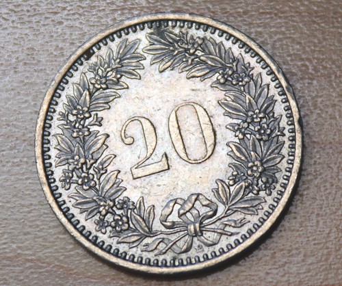 1988 Switzerland 20 Rappen - Picture 2 of 2