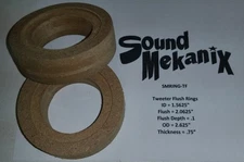 MDF FLUSH Speaker Rings,Tweeter Flush Mount 3/4" Thick one pair Made In USA