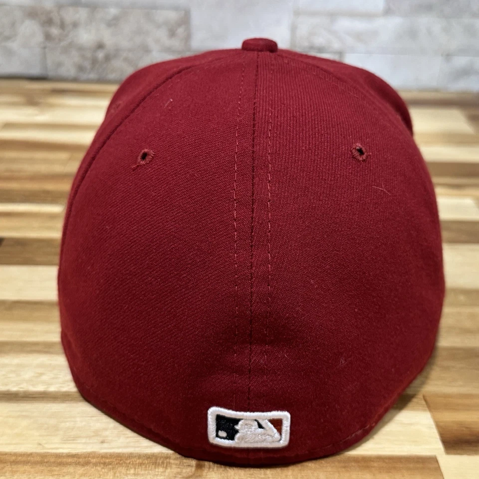 New Era 59Fifty Houston Astros Red Black Flitted Hat Size 7 3/8 MLB Embroidered - Image 3 of 4