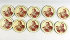 Vintage Coca-Cola Santa Claus Tin Coasters Set 10 Party  Decor Collectible