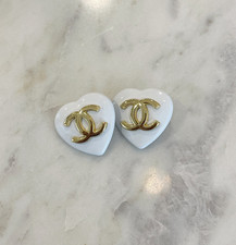 Lot of 2 STAMPED Designer CC White Heart Butt...