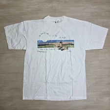 Earth Tones Deep in the Heart of Texas Shirt Cowboy Boots Morgan 1995 Size XL