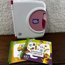 LeapFrog LeapStart/Pad Touch & Talk Learning Book Reader & Pen Pink w/ 2 Books!