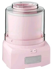 Cuisinart Ice Cream Maker Frozen Yogurt Sorbet Pastel Pink 1.5 QT Used