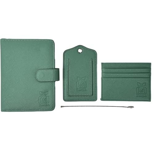 Bookjah RFID Blocking Passport Holder Set | Portafoglio per carte di (v0y)