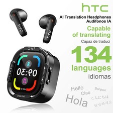 HTC NE70 Bluetooth 6.0 AI Translator Smart Touchscreen Buds TWS Gaming Headset