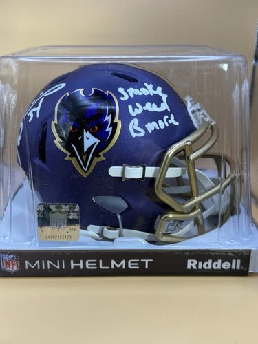 Ricky Williams Signed Auto Baltimore Ravens Mini Helmet W/Smoke Weed Beckett