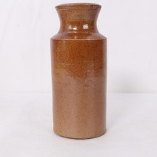 Vintage Brown Stoneware Blacking Ink Bottle. 16cm. #JL5