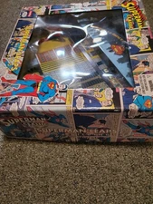 SUPERMAN CLASSIC-SCHYLLING  SUPERMAN LEAPS TALL BUILDINGS - Wind Up Tin Toy - 