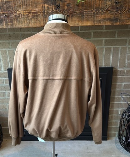 Paul & Shark Loro Piana Hombre S Pequeña Marrón Lana Cachemira Bomber Chaqueta Usada en Excelente Condición - Imagen 4 de 9