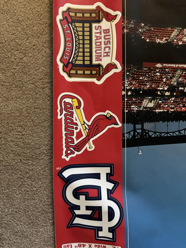 "Calcomanías de pared de vinilo Fathead St Louis Cardinals Busch Stadium tamaño Queen 72"" X 48""" Foto 3 de 4