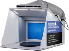 Master Airbrush Portable Hobby Paint Spray Booth Kit, Dual Exhaust Fans, Lights