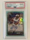 2024 Topps Chrome Drake Maye Rookie Auto Aqua Refractor /199 PSA 10 GEM MINT