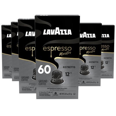 Lavazza Espresso Maestro Ristretto Aluminum Capsules Dark Espresso Roast Arabica