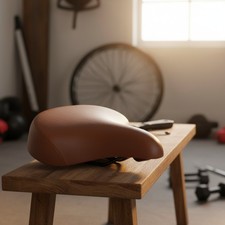 Wide Cruiser Bike Saddle - Comfort Seat with Memory Foam  Elastomer Support