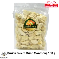 Durian Freeze Dried Monthong 100% Natural Snack King Thai Fruits Grade AAA 100 g